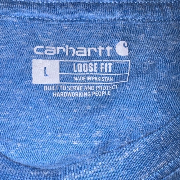 Carhartt Blue Short Sleeve Tee Classic Crew Neck - Picture 3 of 3